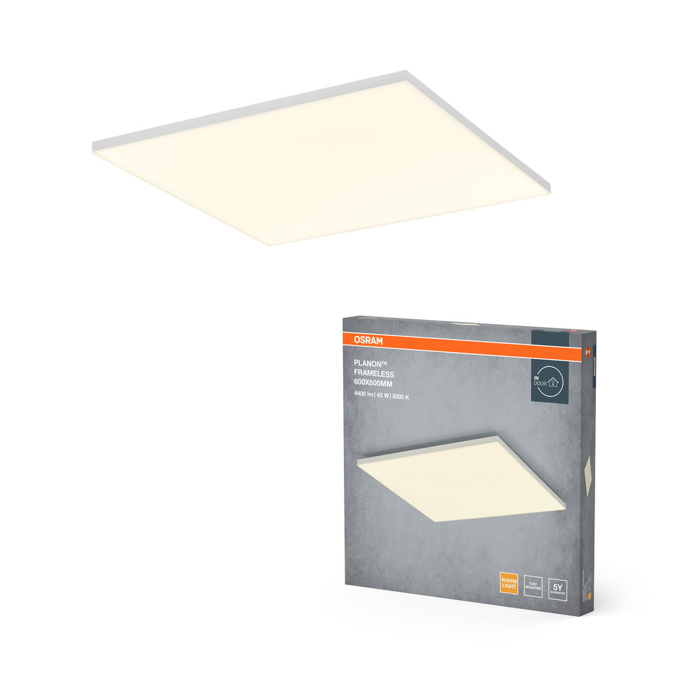 OSRAM Planon Frameless Deckenleuchte, Warmweiß, 40W, 600x600mm