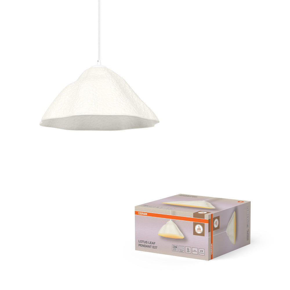 OSRAM DECOR Suspension Décor Feuille de Lotus blanche, E27, 396 mm