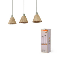 OSRAM DECOR Suspension Décor Raphia Linéaire vert, 3xE27