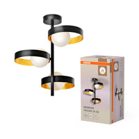 OSRAM DECOR Memphis plafonnier, noir/or, G9