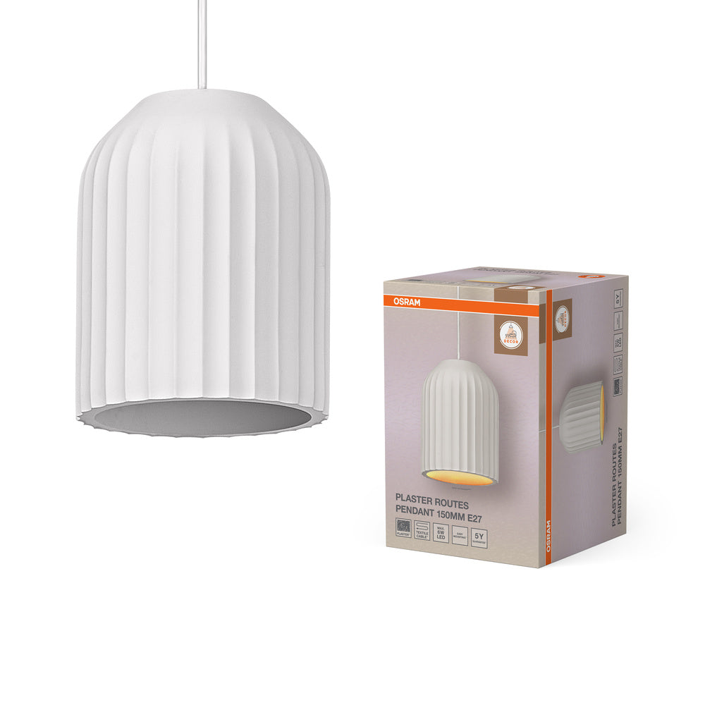 OSRAM DECOR Plafonnier itinéraires en plâtre Applique murale 150 1xE27 Blanc
