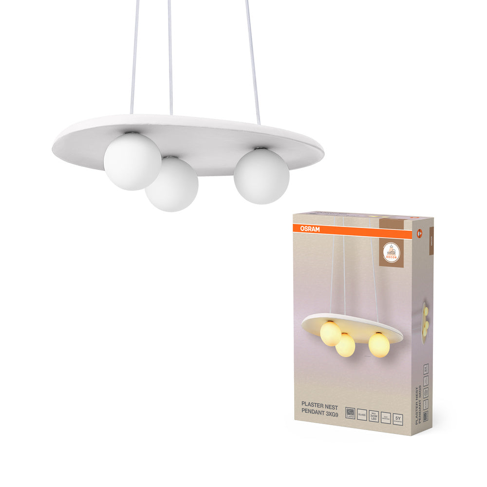 OSRAM DECOR Plaster Nest Pendant Pendelleuchte 3xG9 White