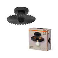 OSRAM DECOR Plissé Plafonnier E27 Gris Foncé
