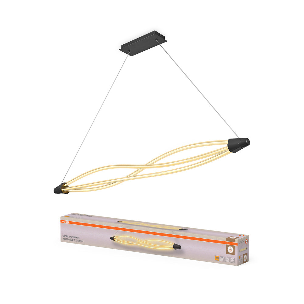 OSRAM DECOR Suspension Swirl, 22W, 3000K, 2400lm, Blanc chaud, Click DIM