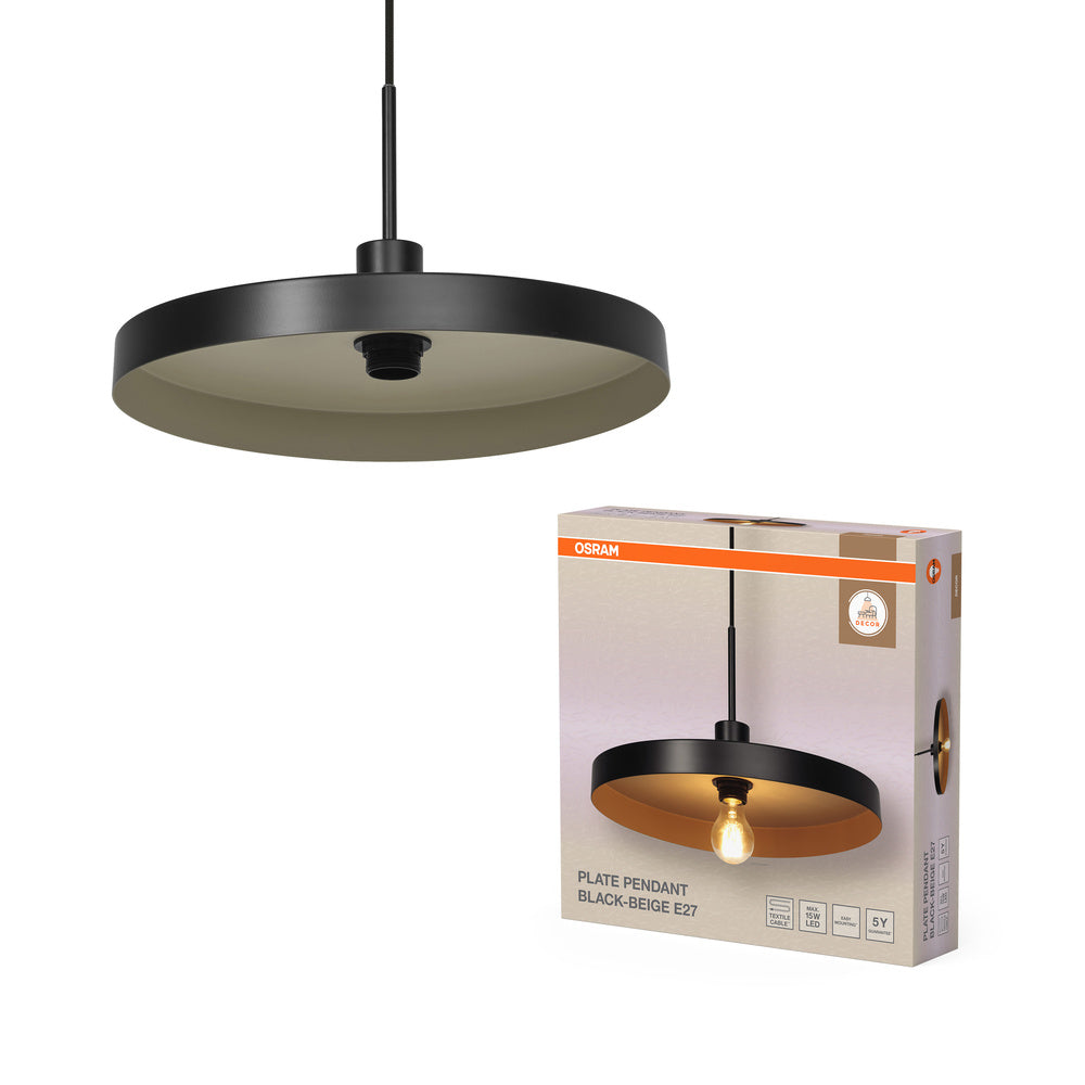 OSRAM DECOR Suspension Plaque E27 Suspension Beige