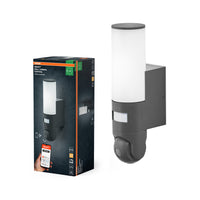 OSRAM Wifi SMART+ CAMÉRA MURALE DE CONTRÔLE Lampe de jardin avec capteur caméra HD 16W / 3000K Blanc chaud