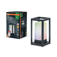 OSRAM SMART+ Wifi Table Frame  Powerbank USB RGB Outdoor Tischleuchte mobil nutzbar, schwarz, 3000K  12x20,3cm