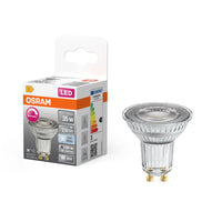 OSRAM Lampe réflecteur LED PAR16 dimmable avec culot GU10, blanc froid (4000K), spot en verre, 3.7W, remplacement pour lampe réflecteur 35W, LED SUPERSTAR PAR16