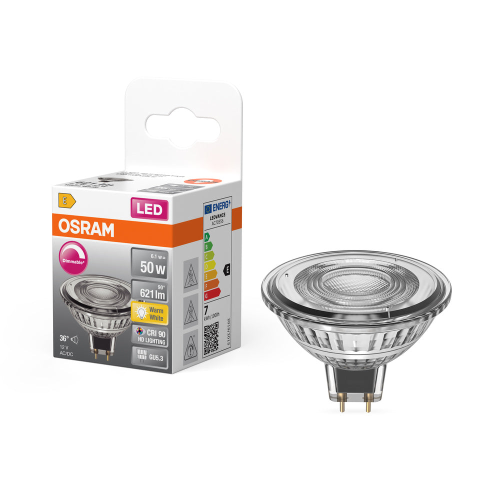 OSRAM LED Lampe LED SUPERSTAR MR16 12 V 6.8W 927 GU5.3, 621 lm, 2700 K, Blanc chaud