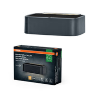 OSRAM ENDURA® STYLE SOLAR BRIGHT DAYLIGHT SENSOR Applique murale avec détecteur de mouvement IP65, gris foncé