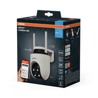 OSRAM Wifi SMART+ smarte Outdoor Überwachungskamera drehbar Weiß