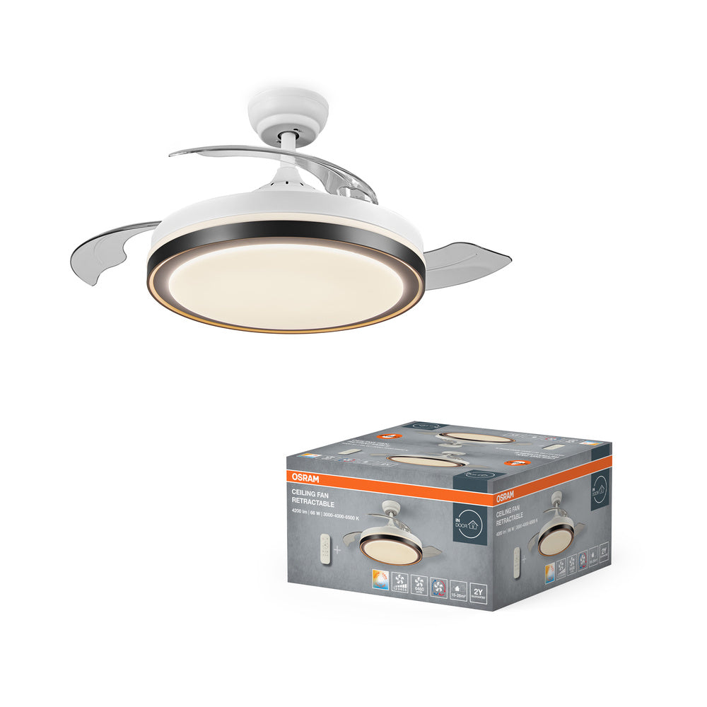 OSRAM LED Deckenventilator Retractable 66W White 3000K-6500K
