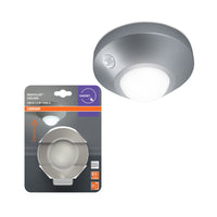 OSRAM NIGHTLUX® LED Deckenleuchte / Nachtlicht mit Sensor batteriebetrieben 2W / 4000K Kaltweiß, grau