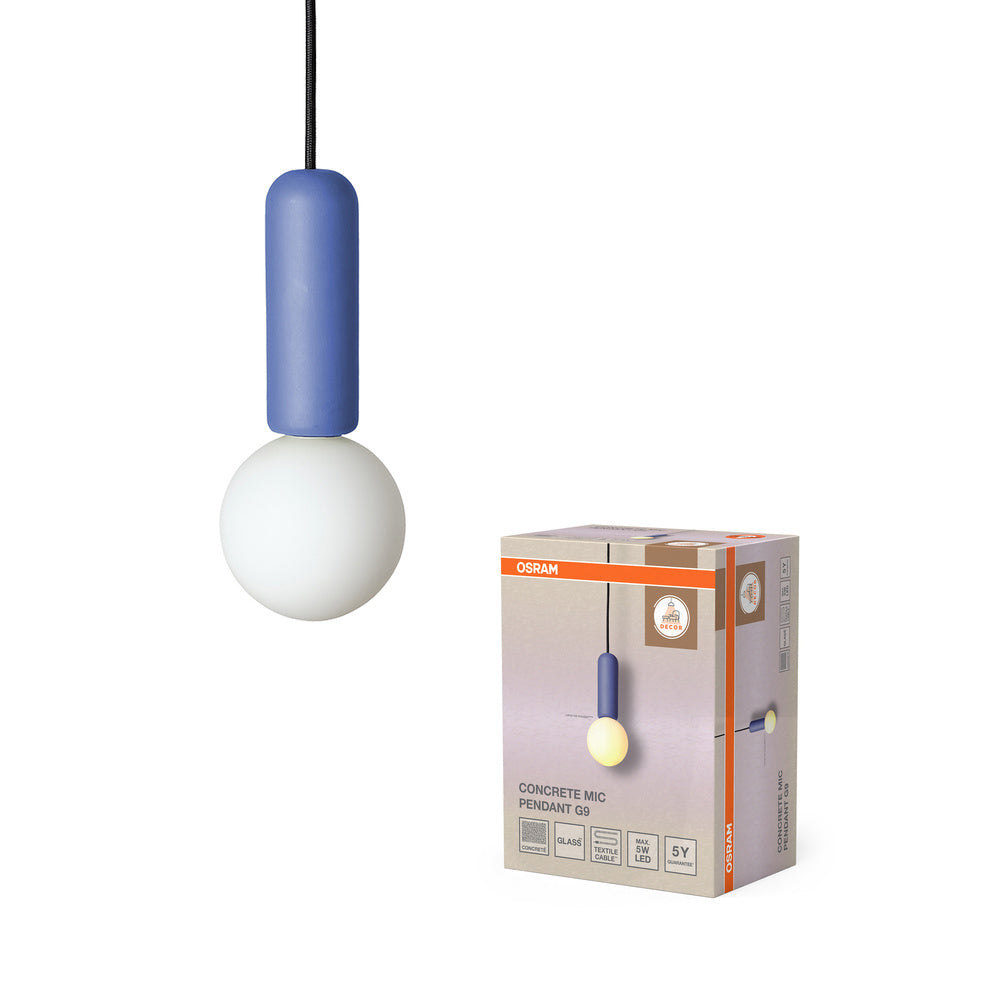 OSRAM Decor Concrete Mic Pendant 1XG9 Blue
