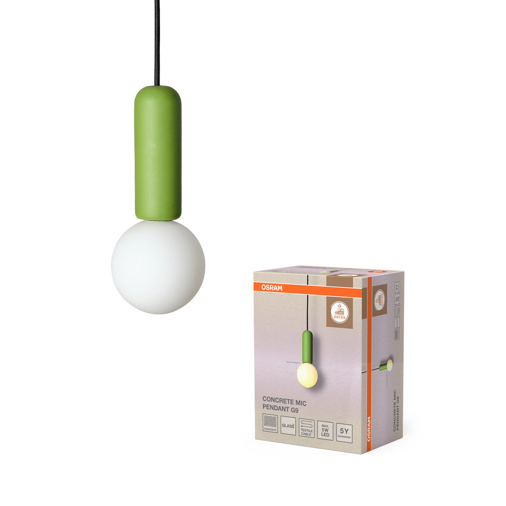 OSRAM Decor Concrete Mic Pendant 1XG9 Green
