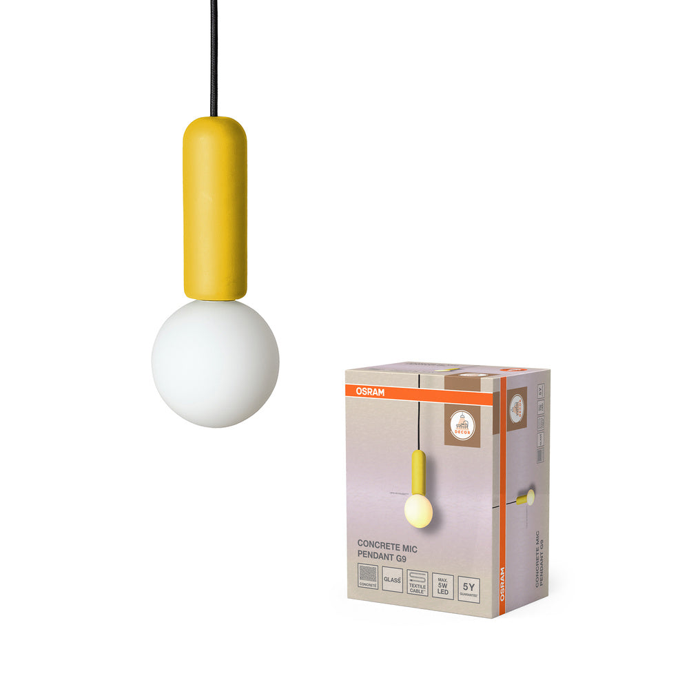 OSRAM Decor Concrete Mic Pendant 1XG9 Yellow