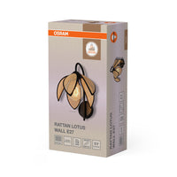 OSRAM DECOR Rattan Lotus Applique murale E27 Marron