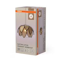 OSRAM DECOR Rattan Lotus Suspension E27 Marron