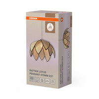 OSRAM DECOR Rattan Lotus Suspension E27 Brun