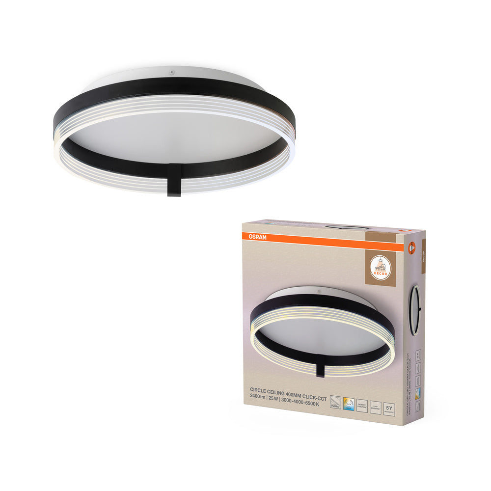 OSRAM Decor Circle Ceiling 400 25W CLICKCCT Black