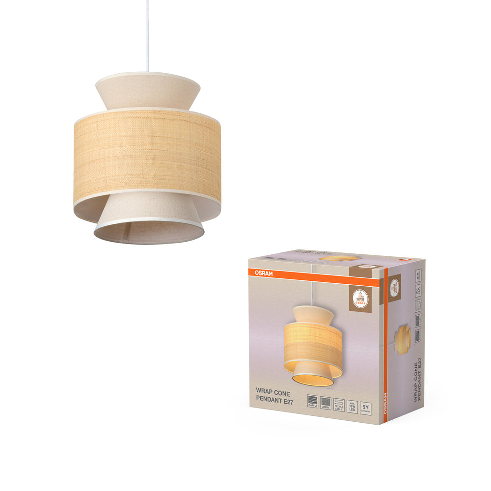 OSRAM Decor Wrap Cone Pendant E27 Beige