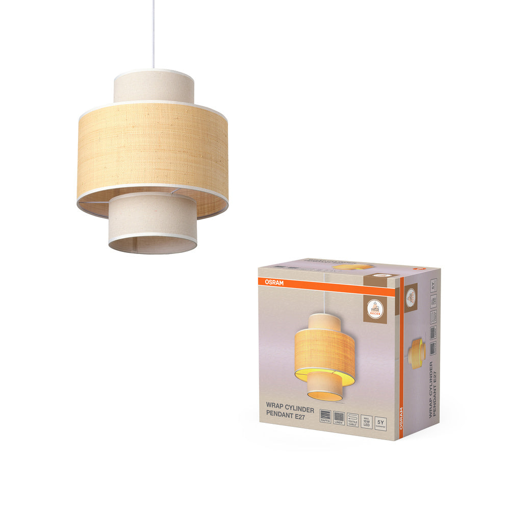 OSRAM Decor Wrap Cylinder Pendant E27 Beige