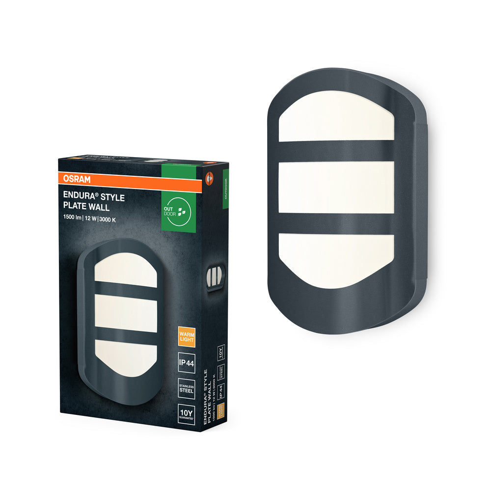 OSRAM ENDURA® STYLE PLATE Wandleuchte 12.5W Dunkelgrau