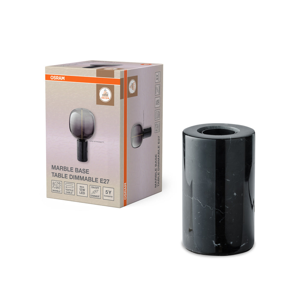 OSRAM Base de Table en Marbre Décoratif Dim E27 Noir