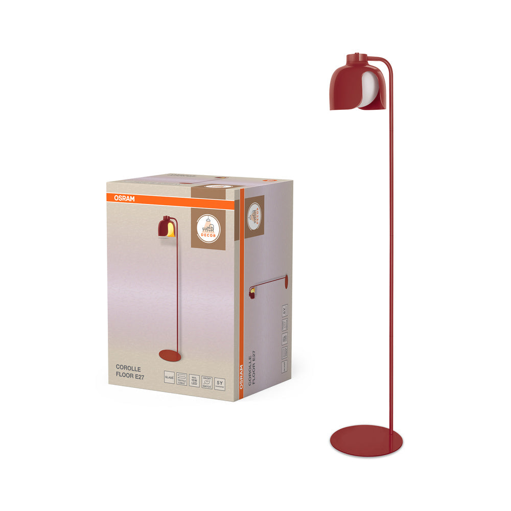 OSRAM Décor Corolle Lampadaire E27 Rouge