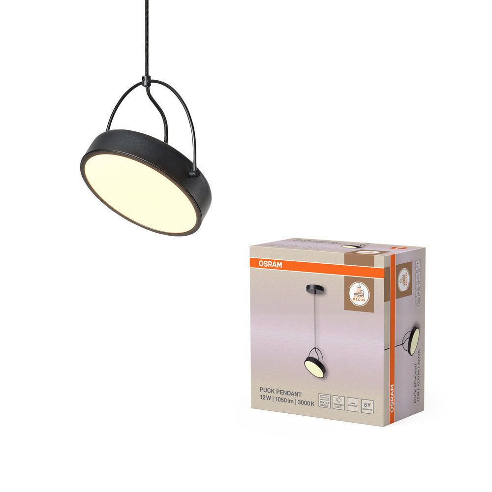 OSRAM Décor Puck 1XPendant 12W 930 Noir