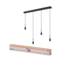 OSRAM DECOR Suspension Needle Linear 4xE27, gris foncé