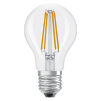 OSRAM Dimmbare LED - Lampen, klassische Kolbenform, 60 Watts Ersatz, E27, A-shape, 2700 Kelvin, Warm weiß, Klares Glas, single Pack