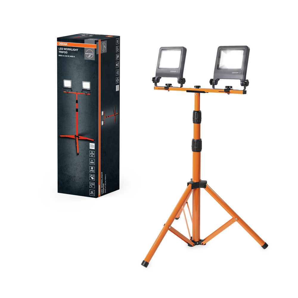 OSRAM LAMPES DE TRAVAIL Projecteur TRÉPIED 2X30 W 4000 K