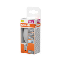 OSRAM Retrofit Classic B LED Lampe Kerzenform matt (ex 25W) 2,5W / 4000K Kaltweiß E14