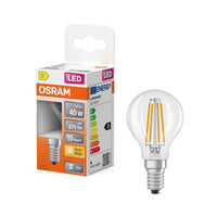 OSRAM Rétrofit Classic P LED Lampe mate (ex 40W) 4W / 2700K Blanc chaud E14