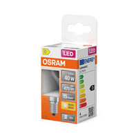 OSRAM Retrofit Classic P LED Lampe matt (ex 40W) 4W / 2700K Warmweiß E14