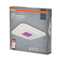 OSRAM Wifi SMART+ ORBIS SADDIE LED RGBW multicolore Plafonnier 50x50cm Blanc réglable 36W / 2700-6500K