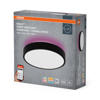 OSRAM Wifi SMART+ ORBIS BACKLIGHT LED Plafonnier RGBW multicolore 35cm Blanc réglable 28W / 3000-6500K noir