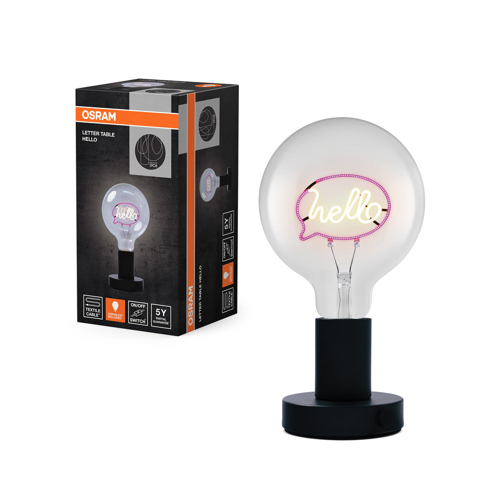 OSRAM 1906 LAMPE DE TABLE LETTER Hello 1.2W E27