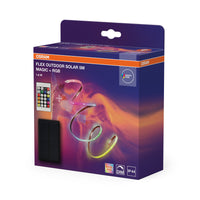 OSRAM FLEX OUTDOOR SOLAIRE bande lumineuse LED flexible, 5M, 1.6W, contrôle couleur RGB, alimenté par énergie solaire, IP44, avec télécommande, dimmable