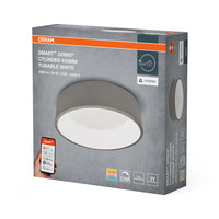 OSRAM Matter SMART+ Orbis Cylindre LED Plafonnier Blanc réglable 45cm 24W / 3000-6500K Gris