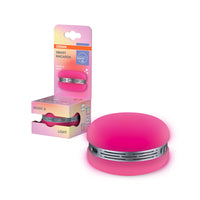 OSRAM Bluetooth SMART+ Enceinte Macaron avec commande gestuelle, lumière LED RVB, rose