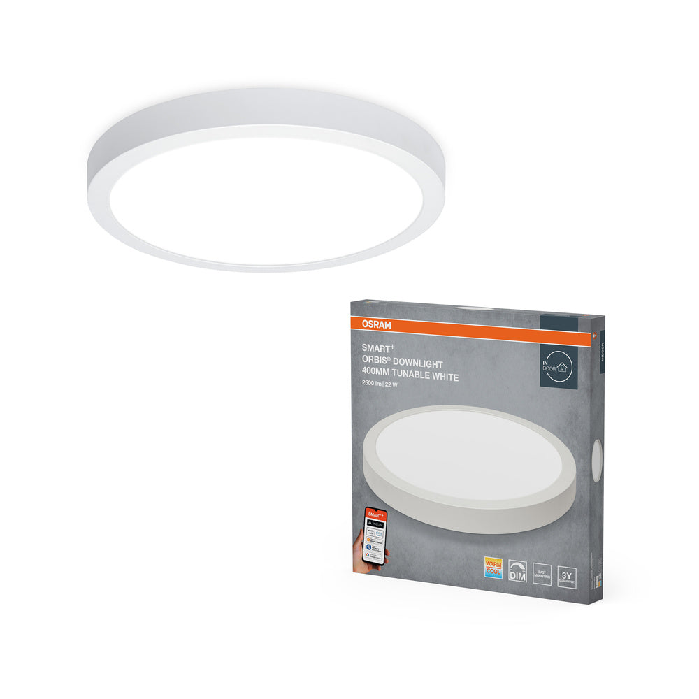 OSRAM Matter SMART+ PLAFONNIER ENCASTRÉ TW / 22 W, 220…240 V, Blanc Variable, 3000…6500 K