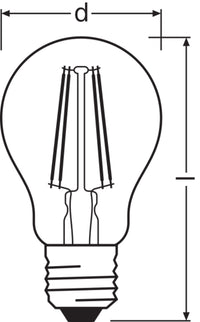 OSRAM SUPERSTAR+ CLASSIC A FIL 25 Lampe LED, 2,2W, 300lm, E27