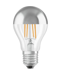 OSRAM LED Lampe LED Retrofit CLASSIC A Mirror 4W 827 Clear E27 Silver, 400 lm, 2700 K, Warmweiß
