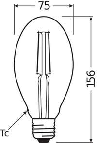 OSRAM Vintage 1906® Classic Oval Lampe, 4W, 470lmm, E27