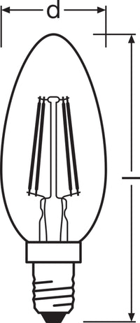 OSRAM Vintage 1906® Classic B LED-Lampe, 4W, 410lm, E14