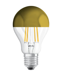 OSRAM LED Lampe LED Retrofit CLASSIC A Mirror 4W 827 Clear E27 Gold, 400 lm, 2700 K, Warmweiß