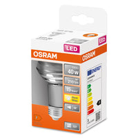 OSRAM Ampoules à réflecteur LED R63 avec culot à vis Retrofit, remplacement de 40 watts, E27, R63-shape, 2700 Kelvin, blanc chaud, verre transparent, single Pack