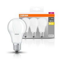 OSRAM LED BASE CL A FR 60 non-dim 9W/827 E27, paquet de 3